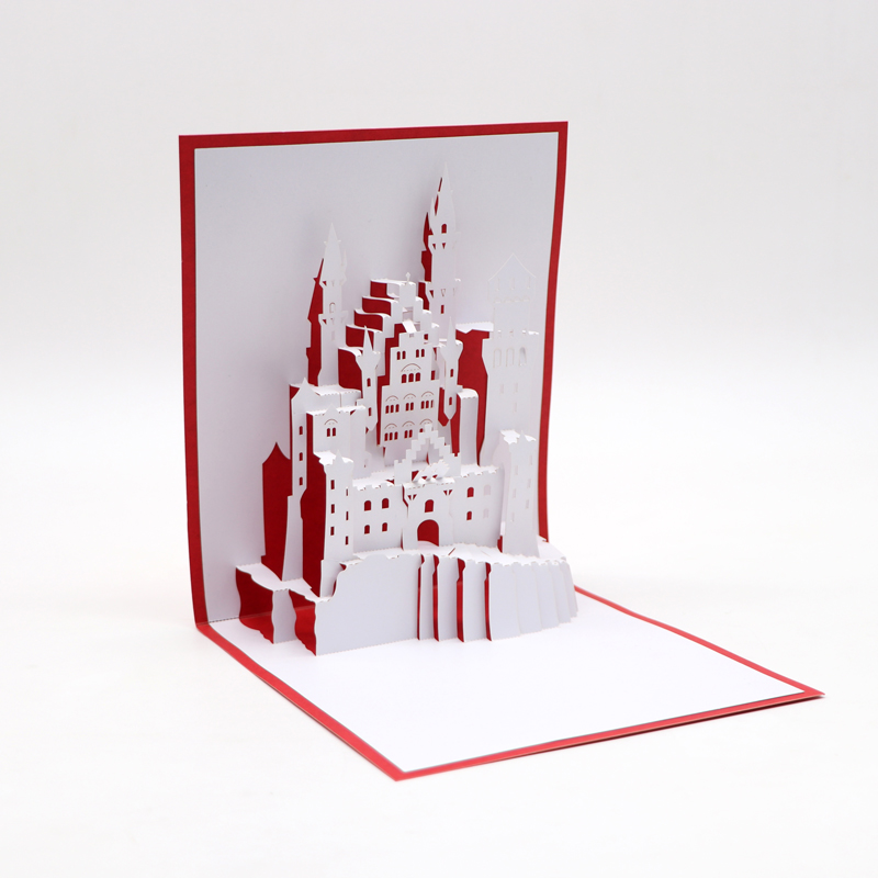 3d立體賀卡定製3d模型立體（tǐ）賀卡城（chéng）堡廠家定製批發