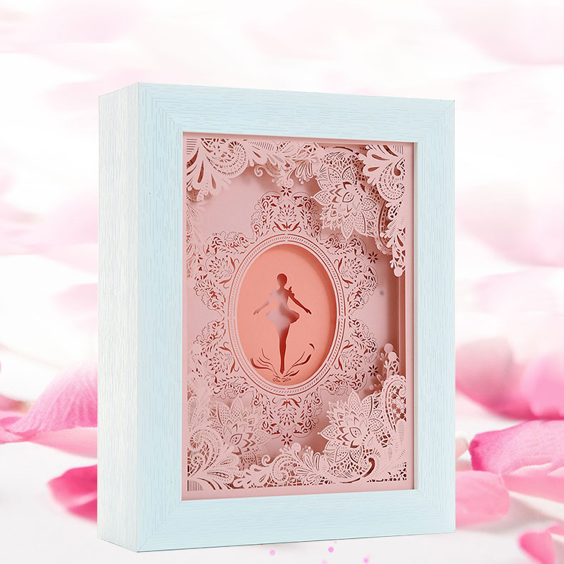 3d創意紙雕燈芭蕾少女紙雕燈定製廠家