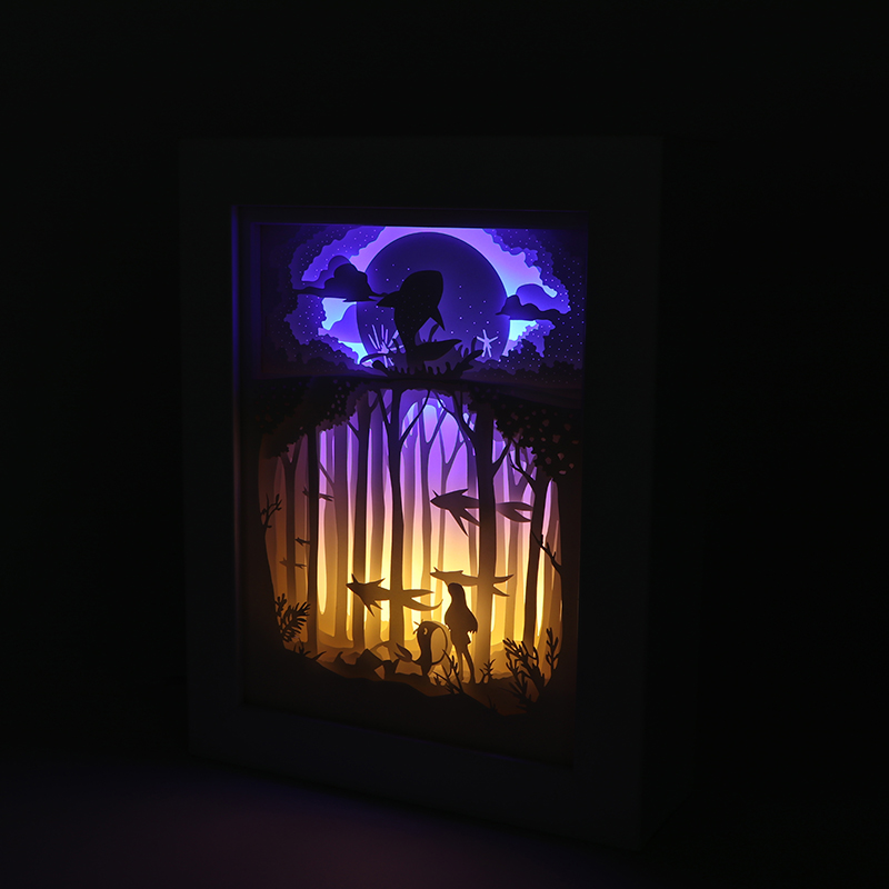 3d光影diy紙雕燈創（chuàng）意鏤空diy紙雕燈（dēng）擺件（jiàn）夢幻海（hǎi）洋廠家定製