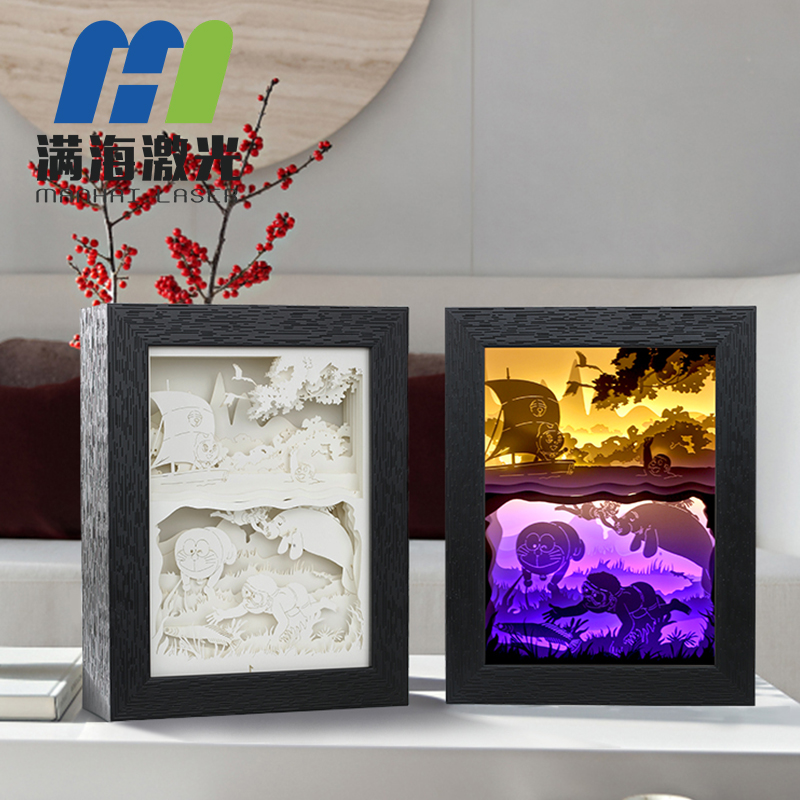 哆啦A梦纸雕（diāo）灯（dēng）场景